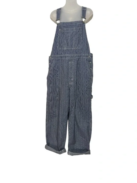 GAP Striped Blue Women’s Overalls - Picture 4 of 7
